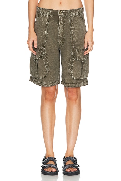 Multipocket Relaxed Short in Green