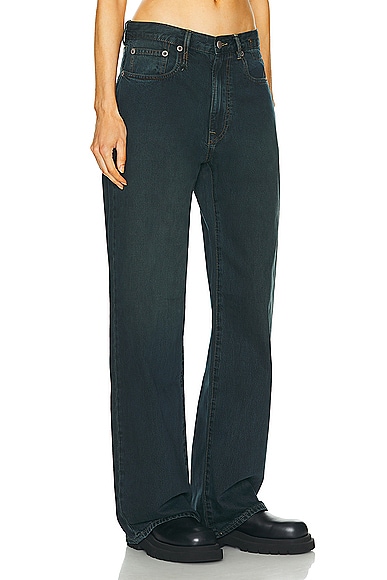R13 Black D'arcy Loose Jeans In Camden Indigo