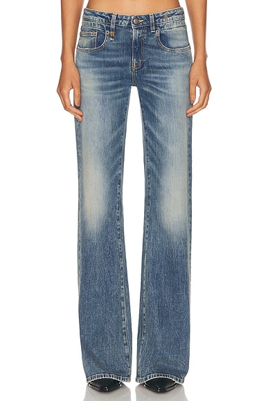 R13 Boy Flare Jeans in Kelly Stretch