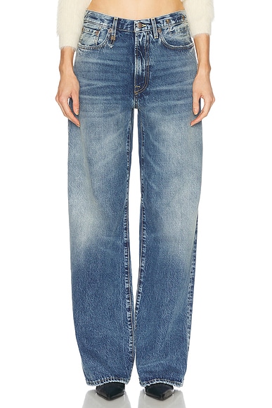 R13 D'arcy Loose Straight Leg in Hutton Blue
