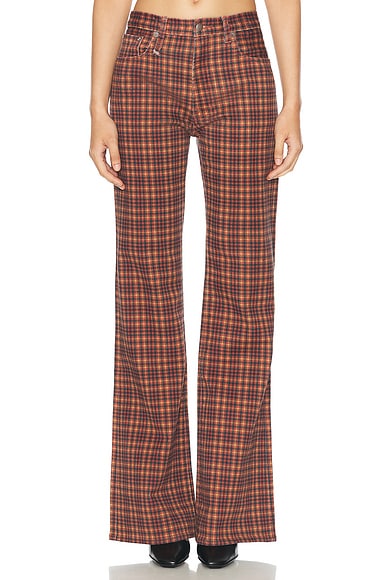 R13 Jane Straight Leg in Printed Auburn