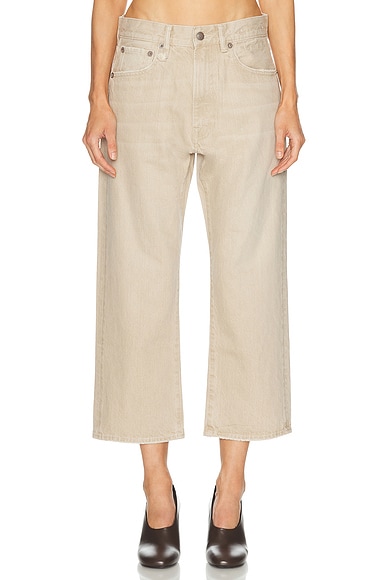R13 X-Boyfriend Wide Leg in Khaki Haze