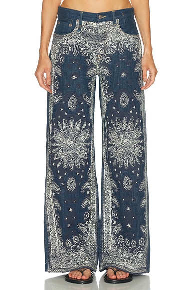 R13 Darcy Flare in Blue