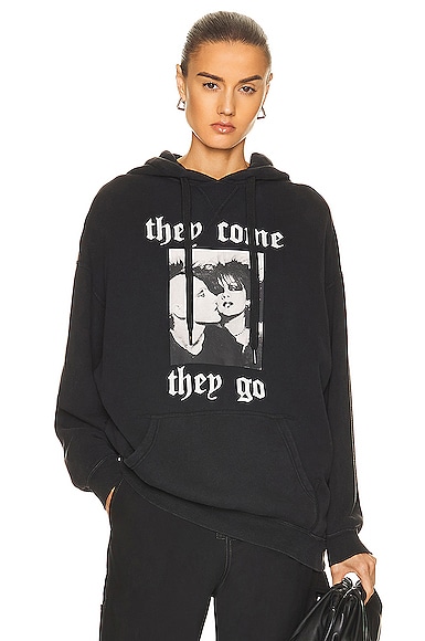 R13 They Come They Go R13 Hoodie in Black