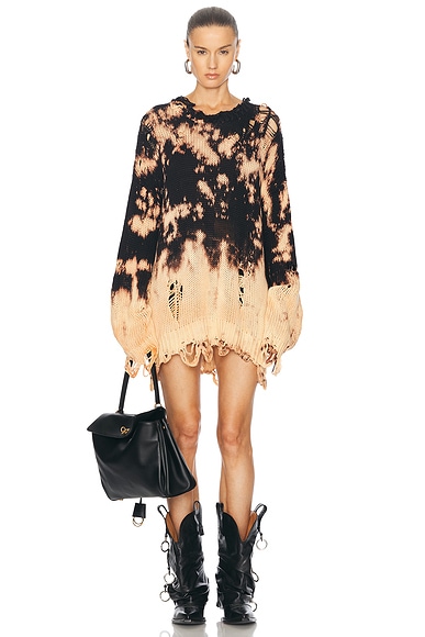 Balenciaga Long Sleeve Cardigan in Pink & Black | FWRD