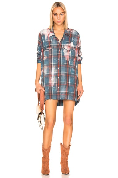 R13 Oversized Cowboy Shirt in Blue 
