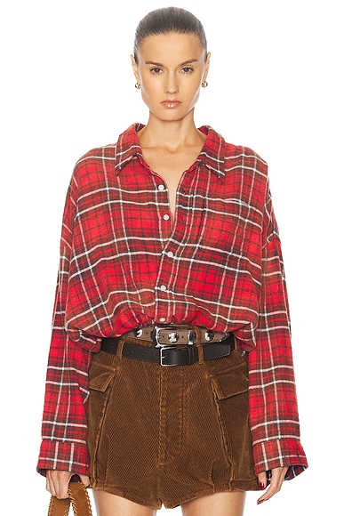 最安値 Western Flannel VETEMENTS Shirt FWRD | Check Red in シャツ