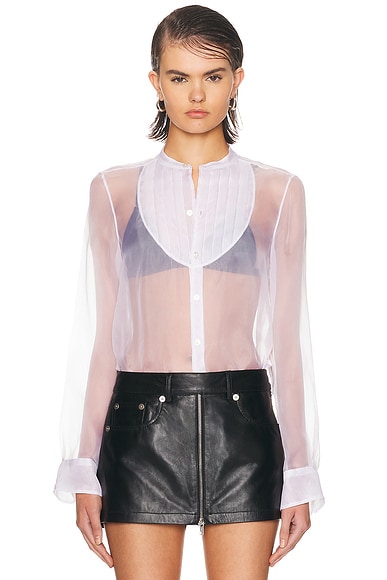 Pleated Tuxedo Front Shirt