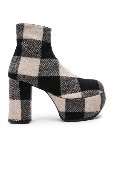 Plaid Platform Boots