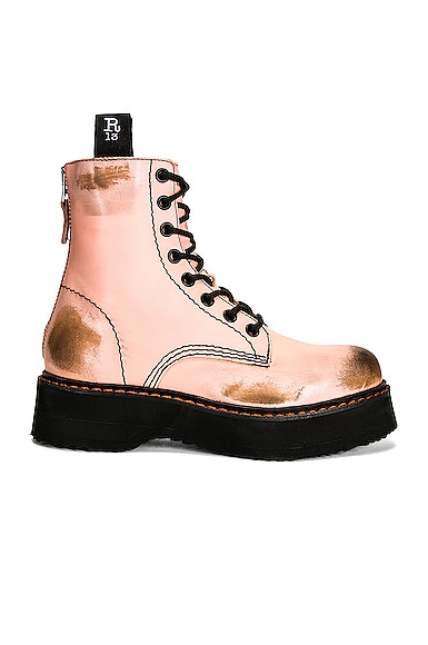 R13 Single Stack Boot in Pink