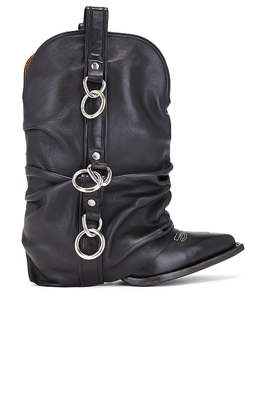 R13 Harness Low Rider Boot in Black | FWRD