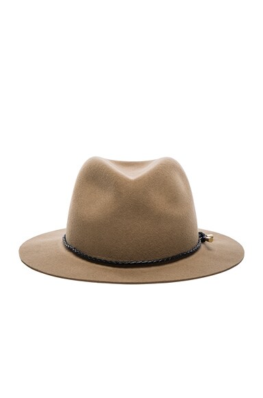 Rag & Bone Abbott Fedora Hat in Camel | FWRD display picture 2
