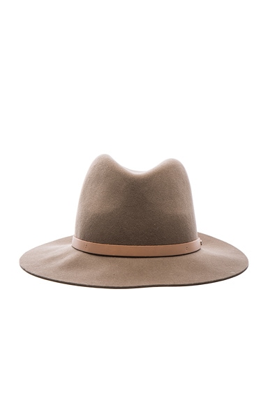 Rag & Bone Floppy Brim Fedora Hat in Almond | FWRD display picture 2