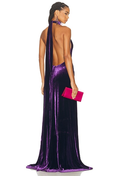 Ralph Lauren Collection Tatum Gown in Aubergine