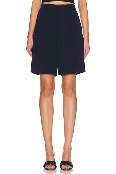 Ralph Lauren Collection Minetta Pleated Short in Icon Navy