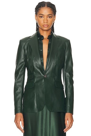 Ralph Lauren Collection Parker Lambskin Jacket in Dark Racing Green
