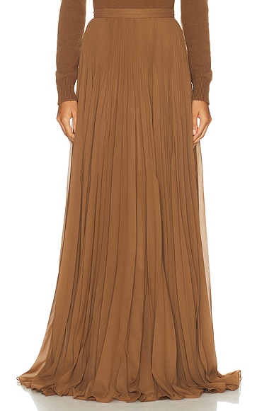 Ralph Lauren Collection Marsha Skirt in Cognac
