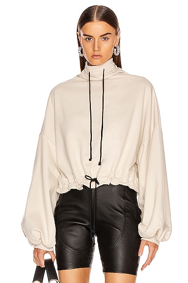 Contra Terry Cinched Bubble Sleeve Sweatshirt