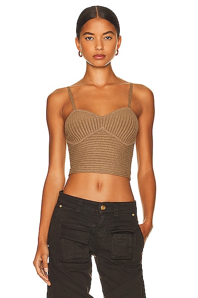 Blended Knit Corset Tank