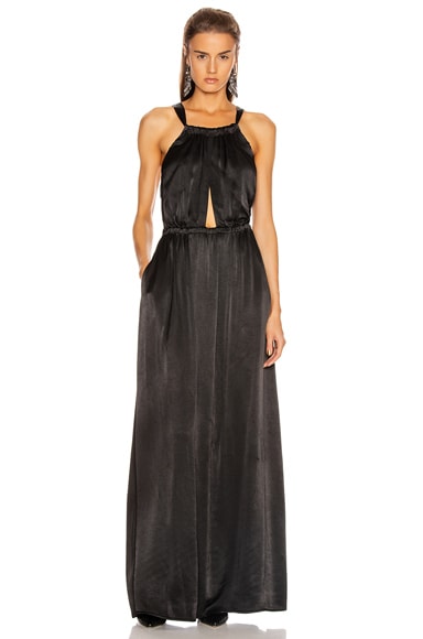 Raquel Allegra Keyhole Dress in Black | FWRD