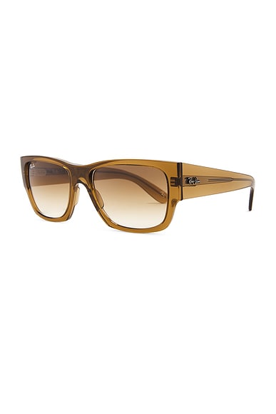 Ray Ban Carlos Square Sunglasses In Brown