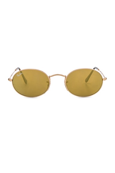 Oval Flat Sunglasses