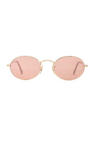 Oval Flat Sunglasses
