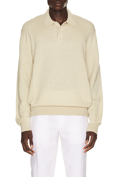 Long Sleeve Pattern Sweater Polo