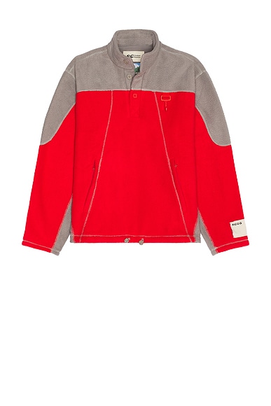 Sherpa Fleece Collared Pullover