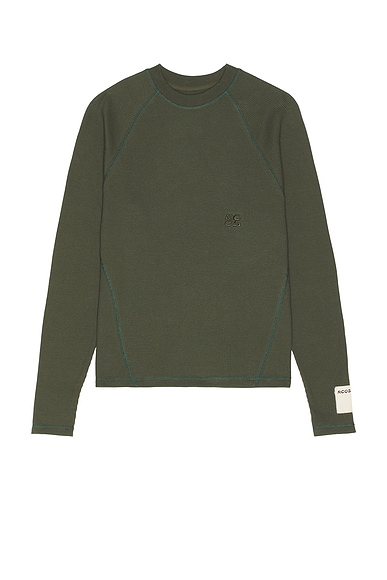 RC Outdoor Supply Waffle Knit Long Sleeve Shirt in Green