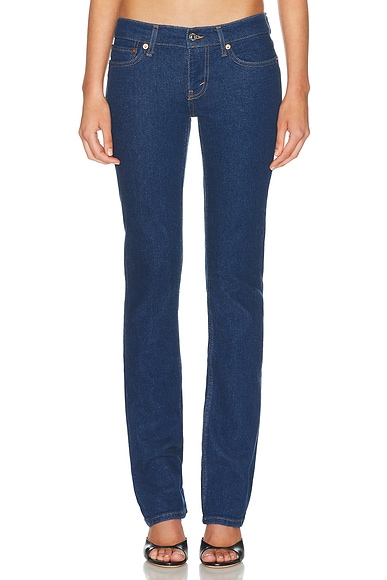 RE/DONE The Lean Straight Leg Jeans in Dark Star