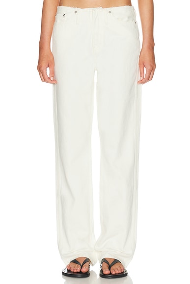 RE/DONE Roxy Loose Wide Leg Jeans in Crema