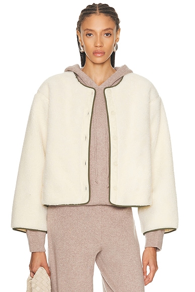 RE/DONE Cocoon Liner Jacket in Vintage White