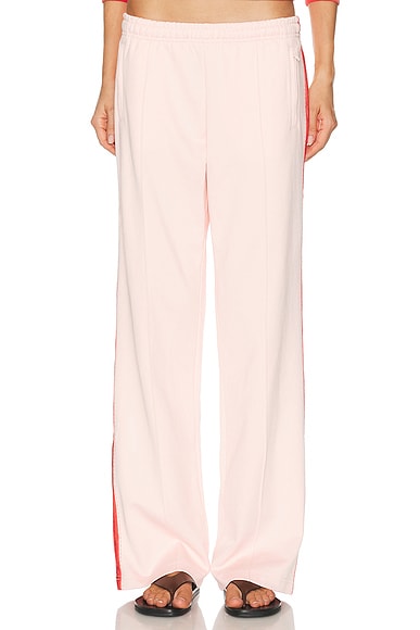 RE/DONE Sunland Track Pants in Pink Salt With Red