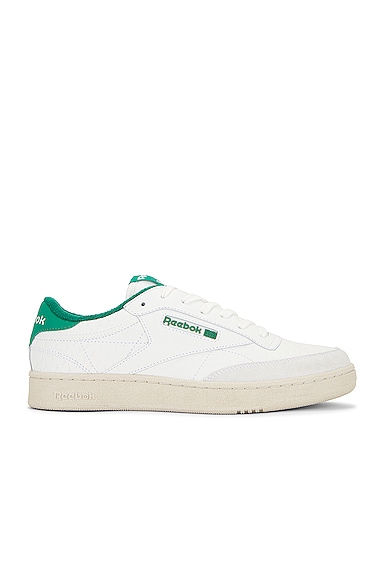 X NGG Club C Sneaker In White & Green in White