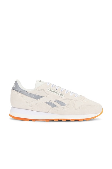 Reebok x Places + Faces Classic Leather Sneaker in Chalk, Silver, & White