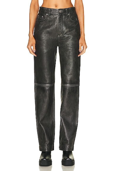 Washed Leather Pant