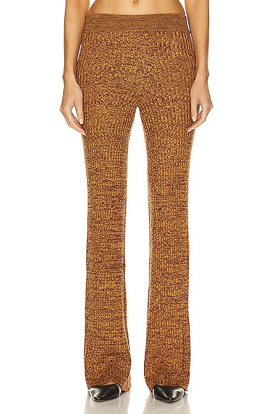 REMAIN Ribbed Staight Pants in Old Gold Combo