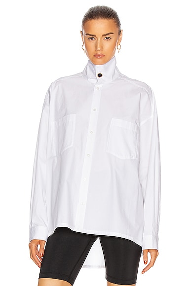 REMAIN Robin Long Sleeve Shirt in Bright White | FWRD