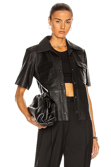 remain sienna leather shirt