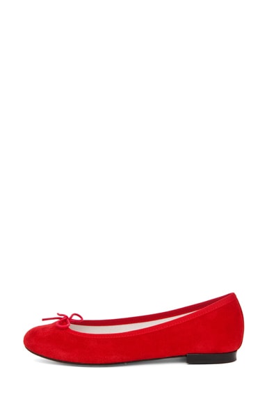 Repetto Suede Flat in Red | FWRD