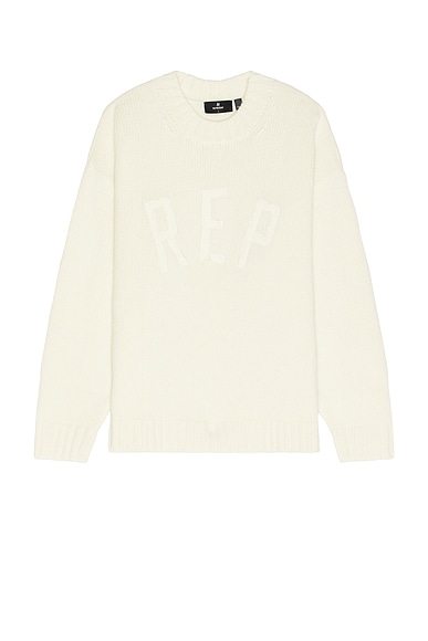REPRESENT Rep Knit Jumper in Oat