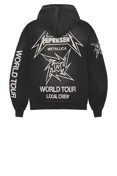 REPRESENT x Metallica 40 Year Anniversary Zip Hoodie in Stained Black