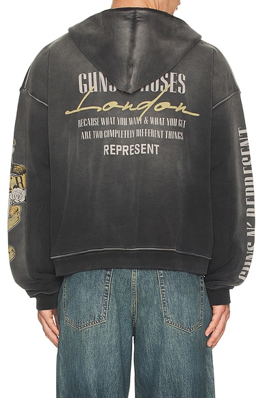 x Guns N' Roses Cross Zip Through Hoodie