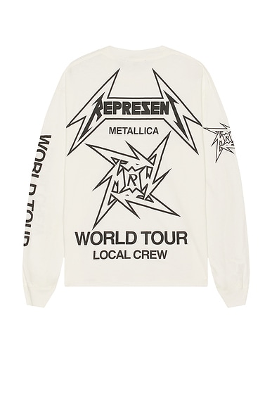 REPRESENT x Metallica 40 Year Anniversary Long Sleeve Tee in Flat White