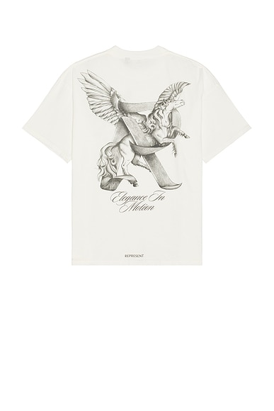 REPRESENT Elegance in Motion Tee in Flat White