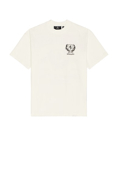 REPRESENT Crest Tee in Flat White