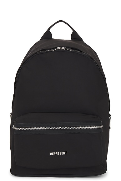 REPRESENT Nylon Backpack in Black