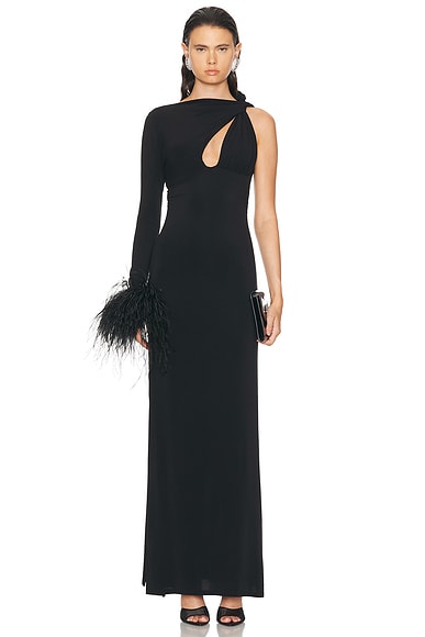 Rachel Gilbert Tanner Gown In Black