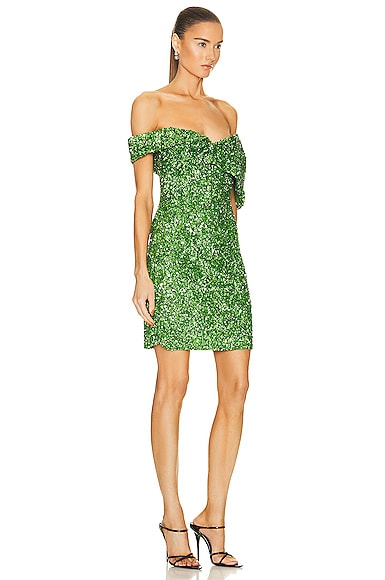 Rachel Gilbert Mirella Mini Dress In Green